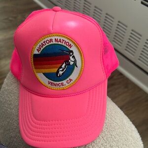 Aviator Nation Pink Trucker Hat